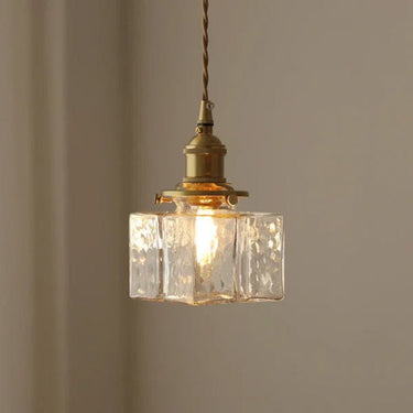 Vintage Glass Pendant Light with Copper Accents – Elegant Kitchen Pendant Lighting Fixture for Modern Interiors 0